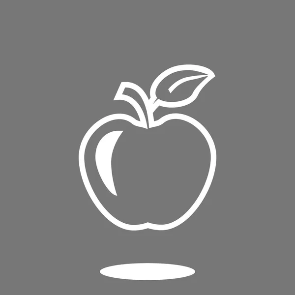 Icono de manzana plana — Archivo Imágenes Vectoriales