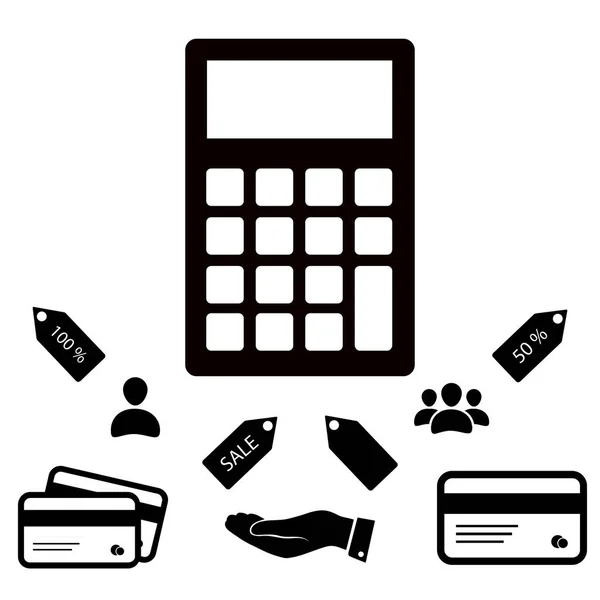 Flat  calculator icon — Stock Vector