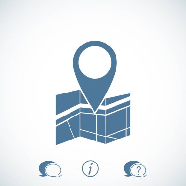 harita simgesi iğne ile