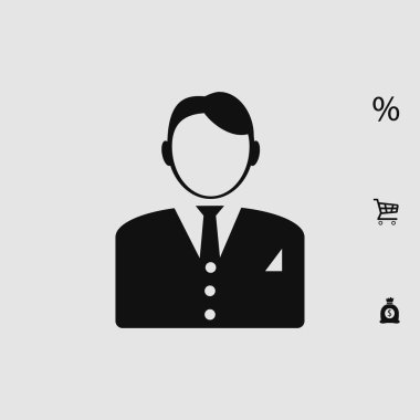  düz işadamı simgesi