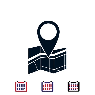 harita simgesi iğne ile