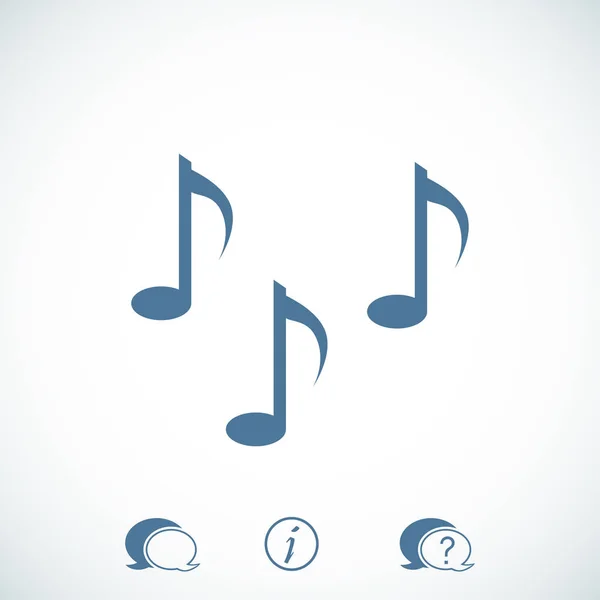 Notes de musique signe icône — Image vectorielle