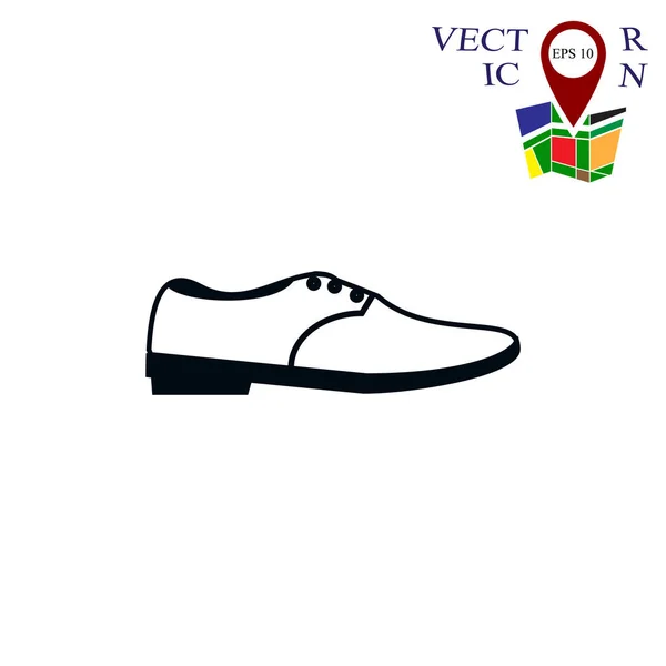 Platt sko-ikonen — Stock vektor