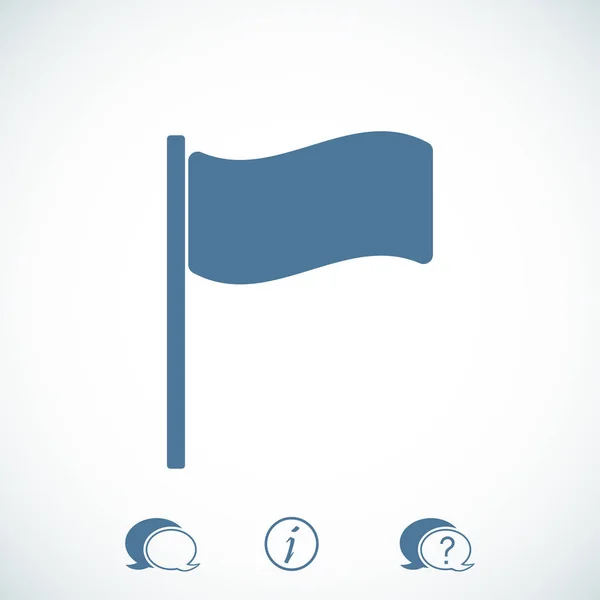 Signo de bandera icono — Vector de stock
