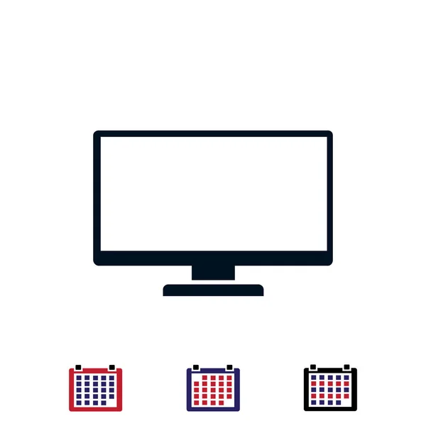 Tv pictograma plat — Vector de stoc