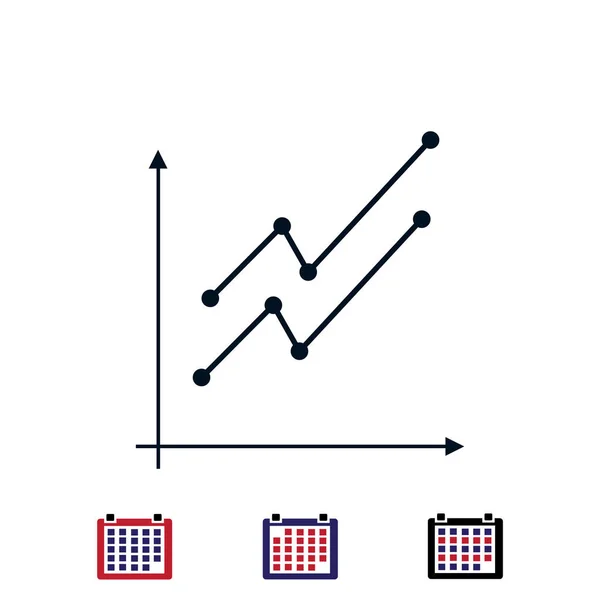 Gráfico gráfico ícone — Vetor de Stock