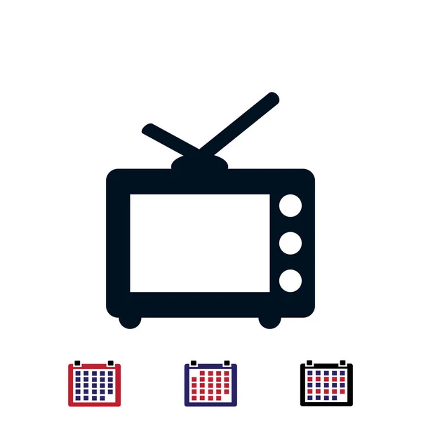 TV icona piatta — Vettoriale Stock