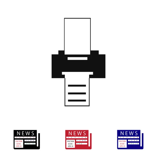Zeichen-Symbol für Drucker — Stockvektor