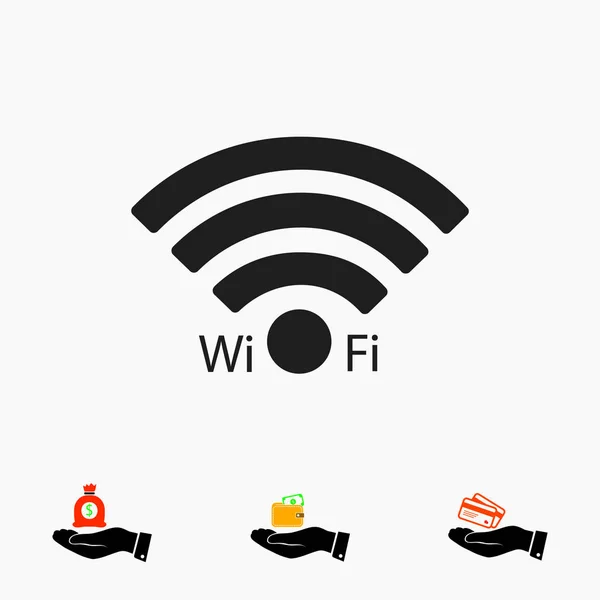 Wi-fi teken pictogram — Stockvector