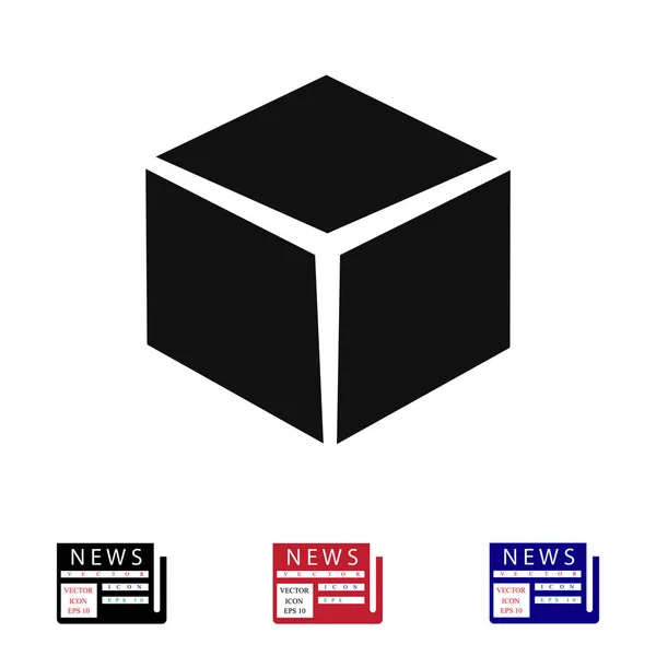 Icono de signo de cubo — Vector de stock