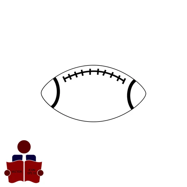 Ícone de símbolo de rugby — Vetor de Stock