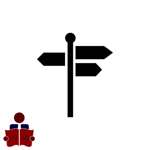 Signalisation icône plate — Image vectorielle