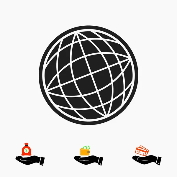 Glob ikona znak — Wektor stockowy
