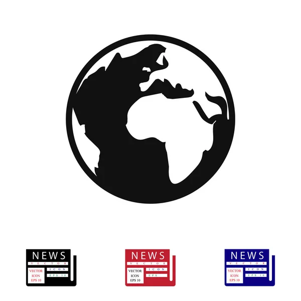 Wereldbol teken icoon — Stockvector