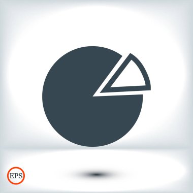 iş grafiği düz simgesi