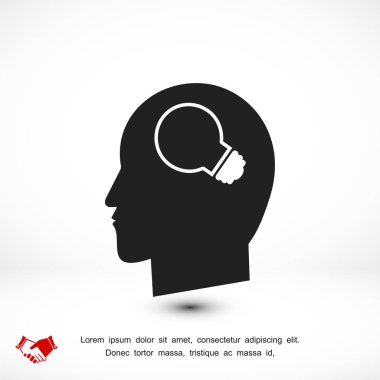 Yaratıcı fikirler ampul kavramı simgesi