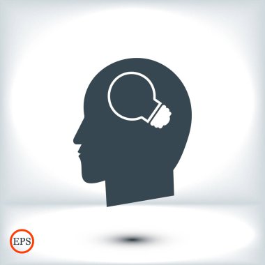 Yaratıcı fikirler ampul kavramı simgesi