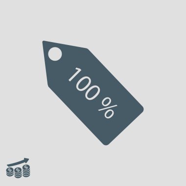 % 100 bir ses etiketi simgesi