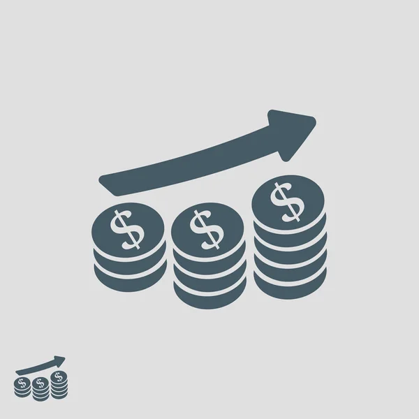 Dollar geld munten pictogram — Stockvector