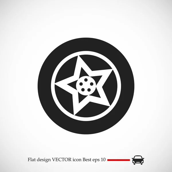Auto wiel pictogram — Stockvector