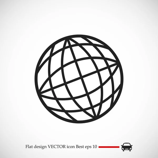 Aarde Globe pictogram — Stockvector