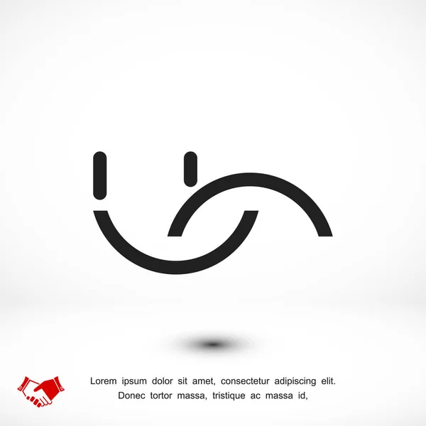 Sonrisa web icono — Vector de stock