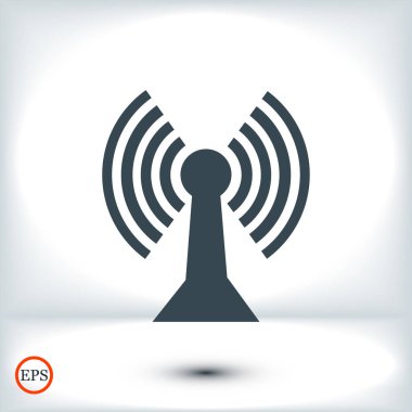 iletişim düz simgesi