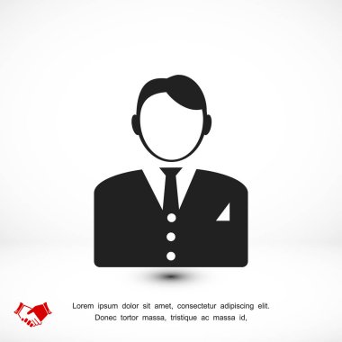 İşadamı Düz Simge