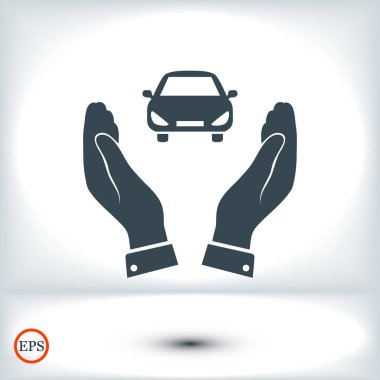 Ellerin simgesinde araba