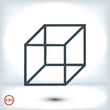 Geometrik küp simgesini