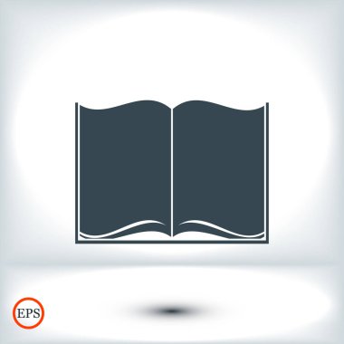 Kitap Düz Simgesi
