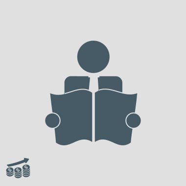 kitap okuyucu işareti simgesi 