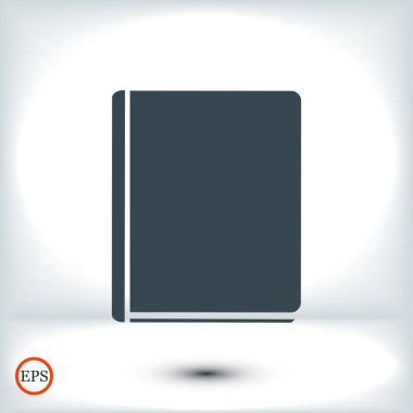 Kitap Düz Simgesi