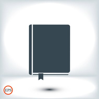 Kitap Düz Simgesi