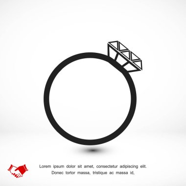 Yüzük düz simgesi