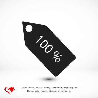 % 100 bir ses etiketi simgesi