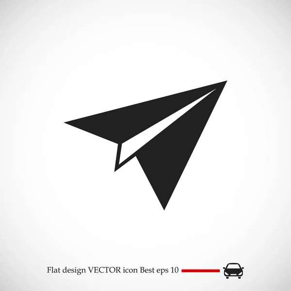 Vliegtuig vlakpictogram — Stockvector