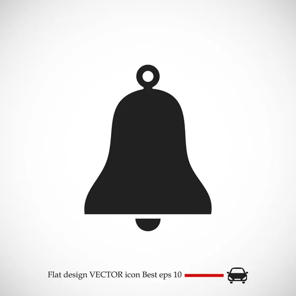 Bell icono plano — Vector de stock