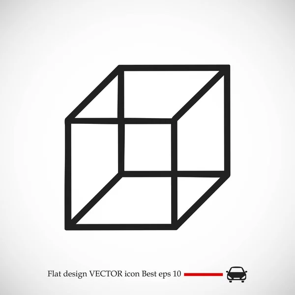Geometrische kubus pictogram — Stockvector
