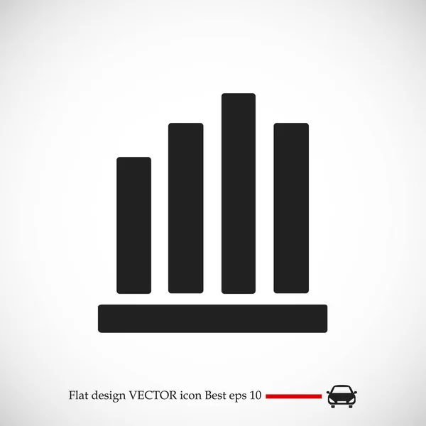 Gráfico Icono plano — Vector de stock