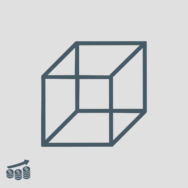 Geometrische kubus pictogram — Stockvector