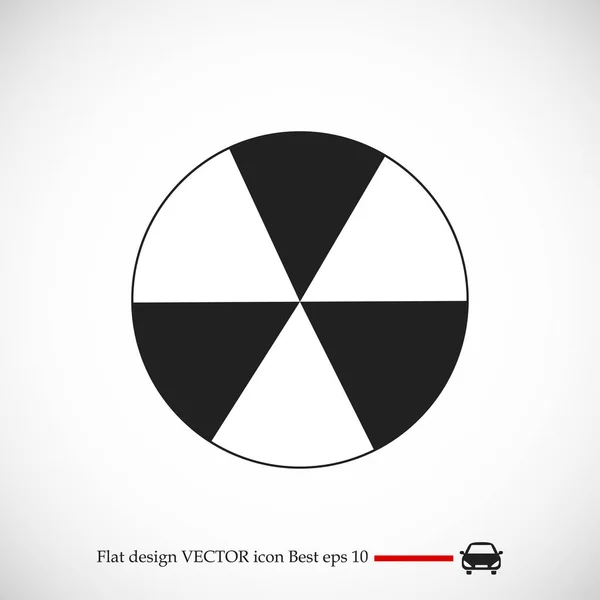 Radioactieve sign gespoten — Stockvector