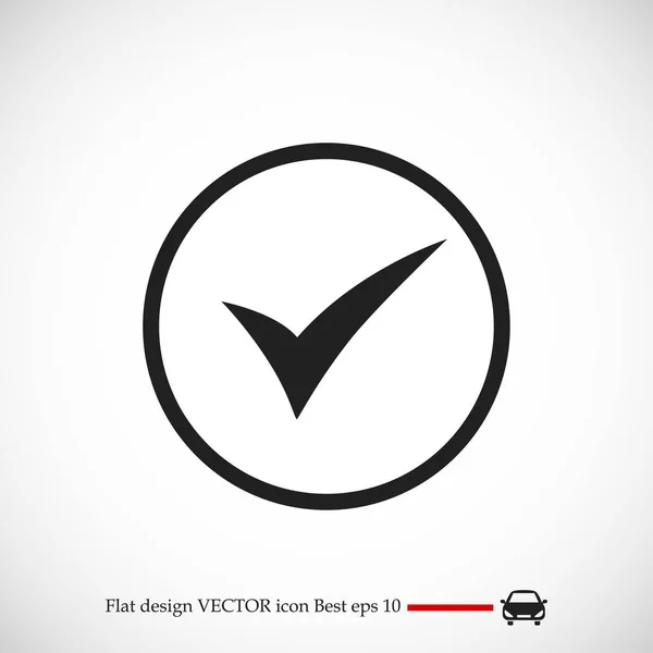 Ok icono plano — Vector de stock