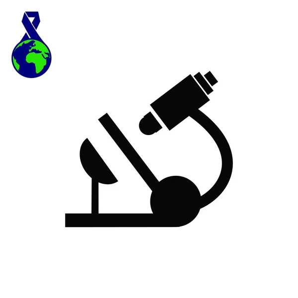 Microscoop web pictogram — Stockvector
