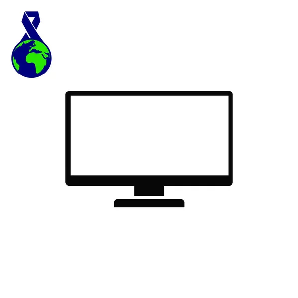 Het pictogram van de monitor van TV — Stockvector