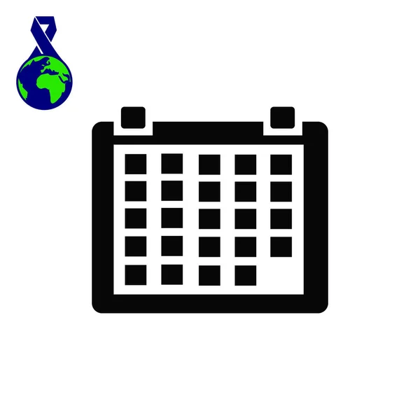 Kalender eenvoudige icoon — Stockvector