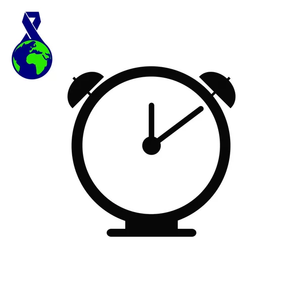 Icono del reloj despertador — Vector de stock