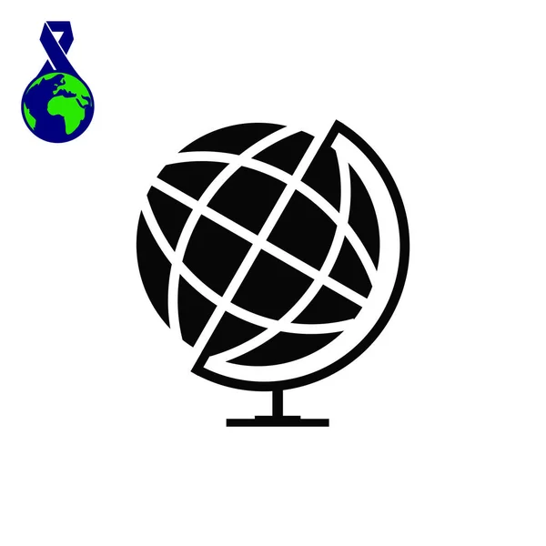Ikona kuli ziemskiej — Wektor stockowy