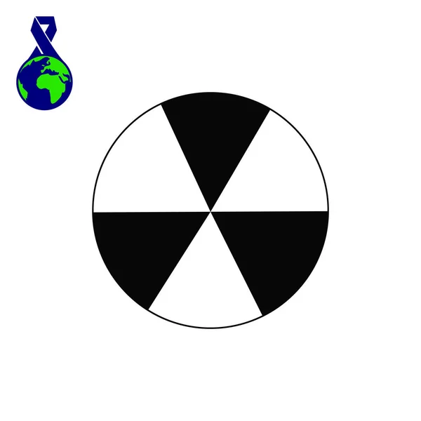 放射性標識アイコン — ストックベクタ