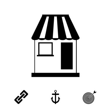 Dükkanı düz simgesi 